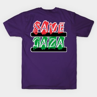 Save Gaza  - Montage - Back T-Shirt